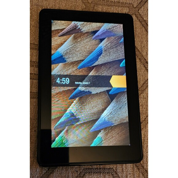 PERFECT Amazon KINDLE Fire D01400 7" TABLET WI-FI +NwT $78 LODIS Leather Case!!